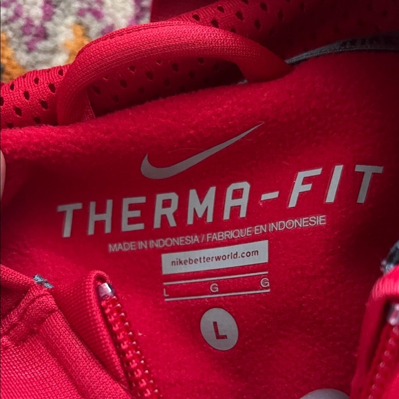 Nike Red Therma Full-Zip Jacket Sz. L - Picture 2 of 2